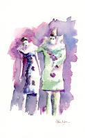 Send In The Clowns - The Rejection Of Pierrot - Watercolour